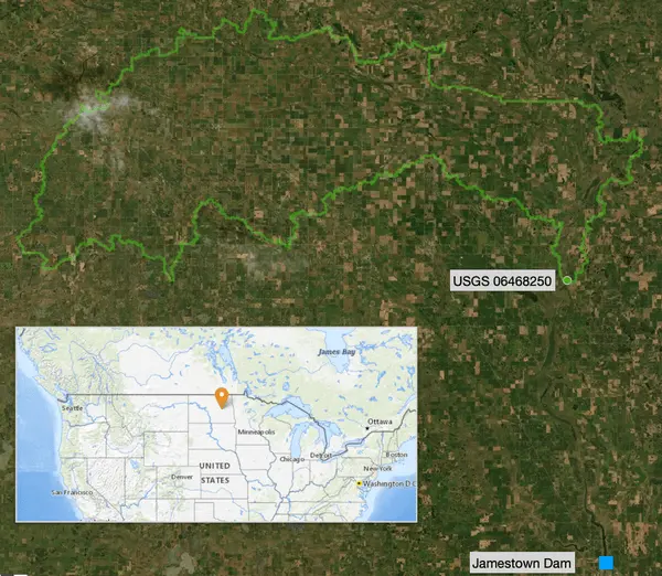 Basin boundary the upper James River forecasted in the Rodeo competition