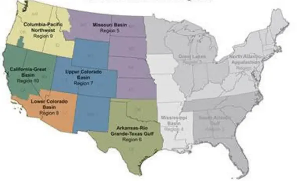 The states of interest are colored above.