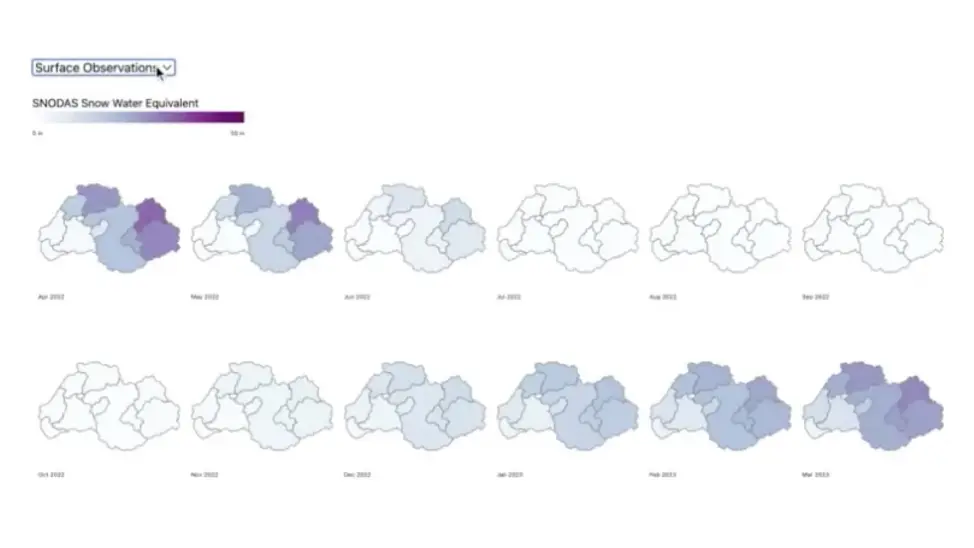 Spatial visualizations of weather inputs and remote sensing observations