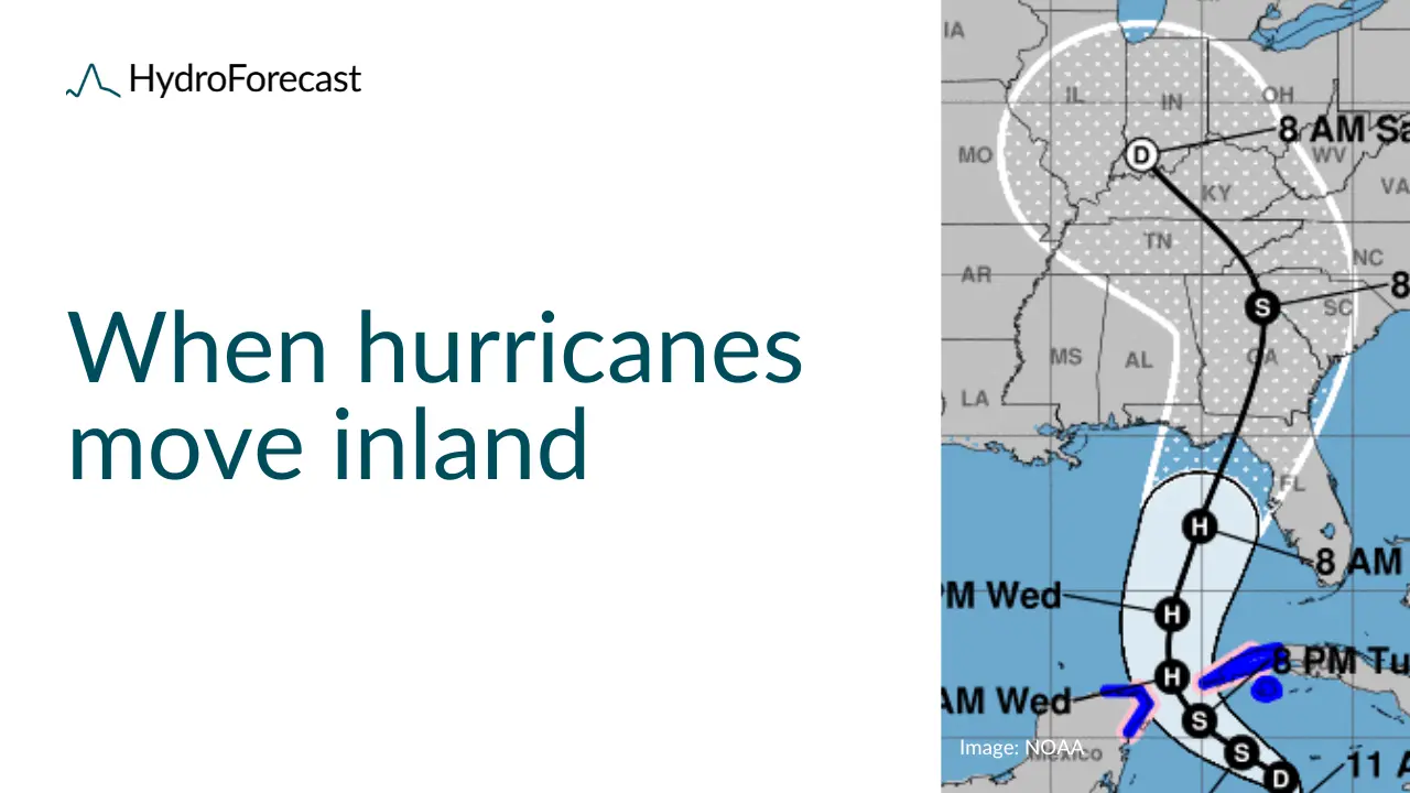 When hurricanes move inland 