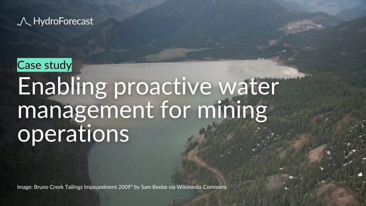 Enabling proactive water management for mining operations