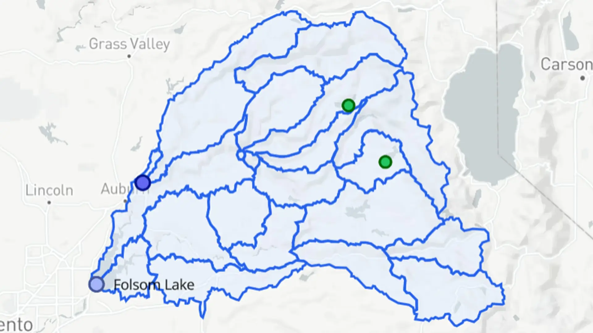 Visualize the full contributing drainage area for your forecast points 